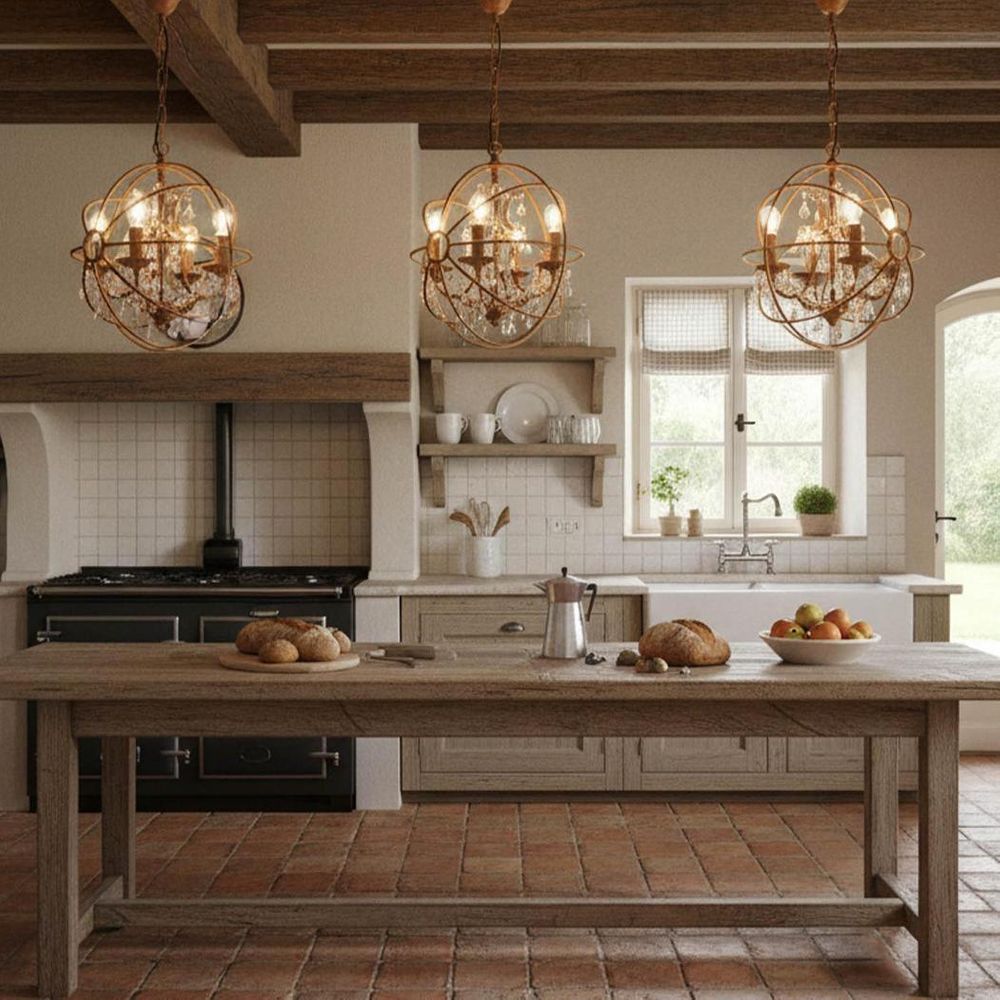 Sundance 4 Light Chandelier Small Rust - ELZRD6002-4OR