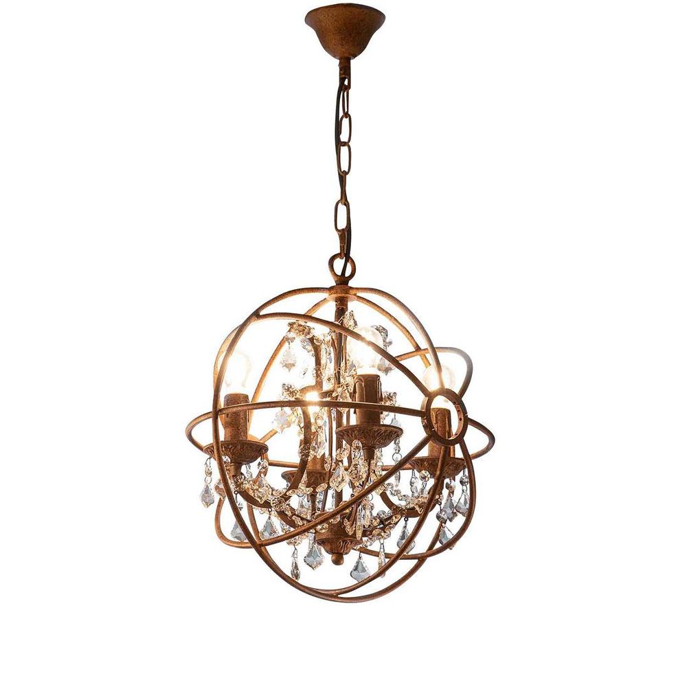 Sundance 4 Light Chandelier Small Rust - ELZRD6002-4OR