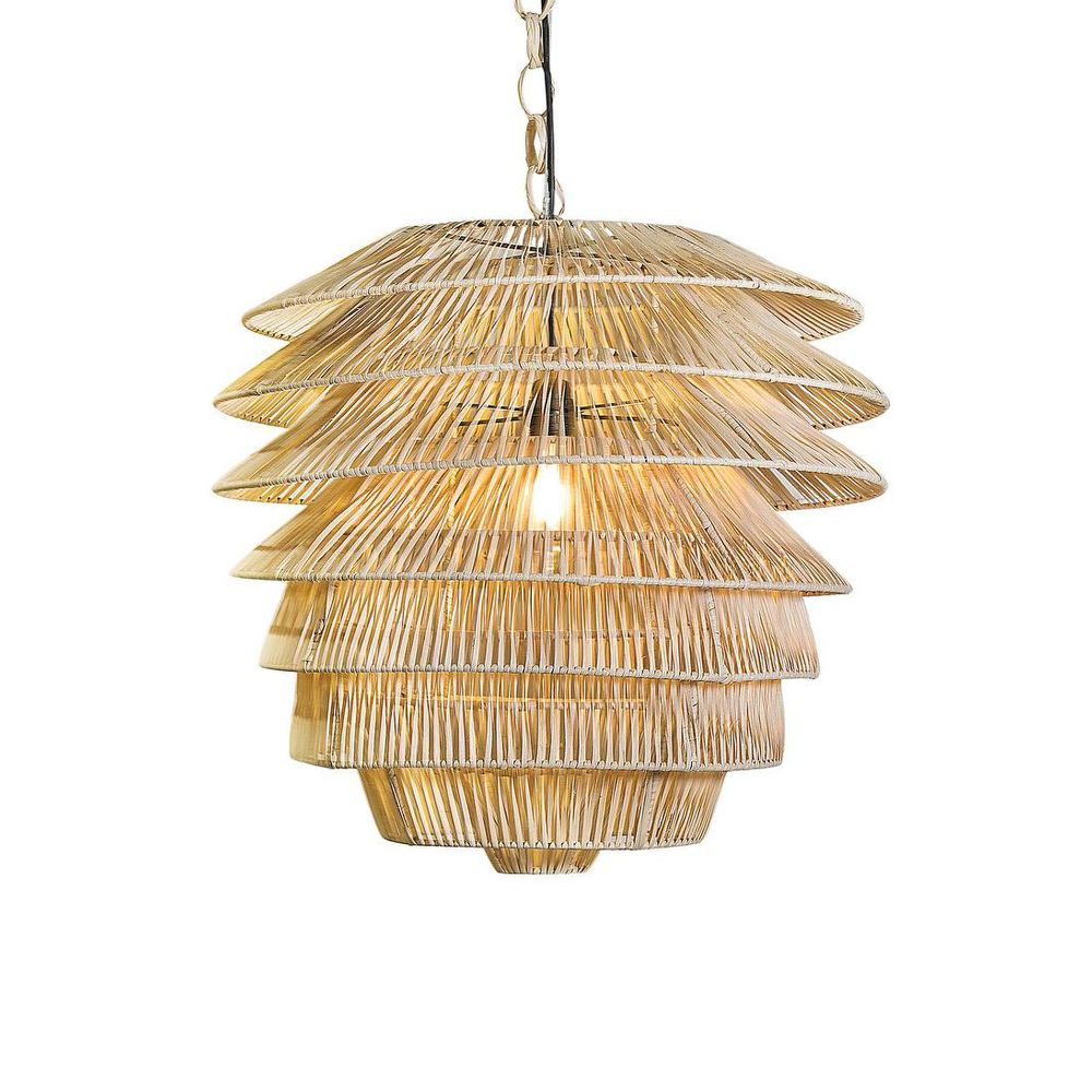 Saba Rattan 1 Light Pendant Natural - ELDOM001NAT