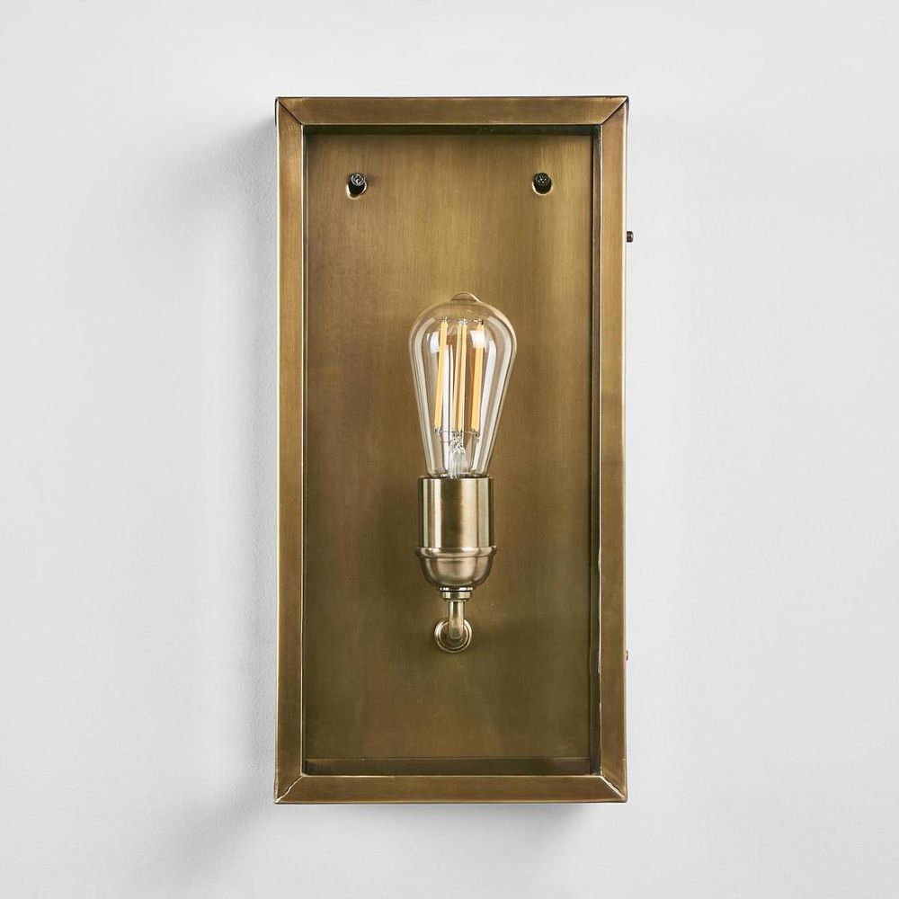 Goodman Outdoor Lantern Wall Lamp Antique Brass - ELPIM51693AB
