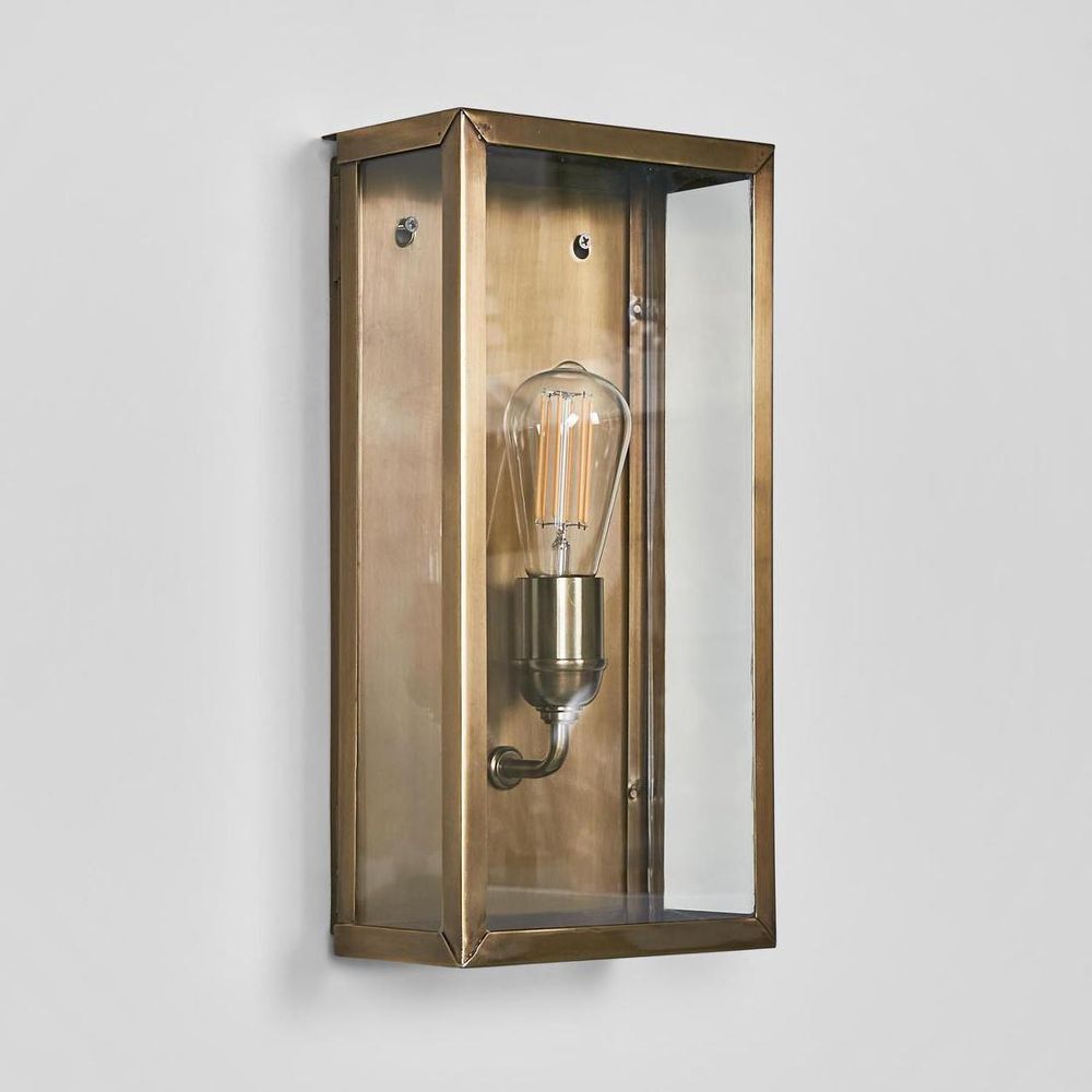 Goodman Outdoor Lantern Wall Lamp Antique Brass - ELPIM51693AB