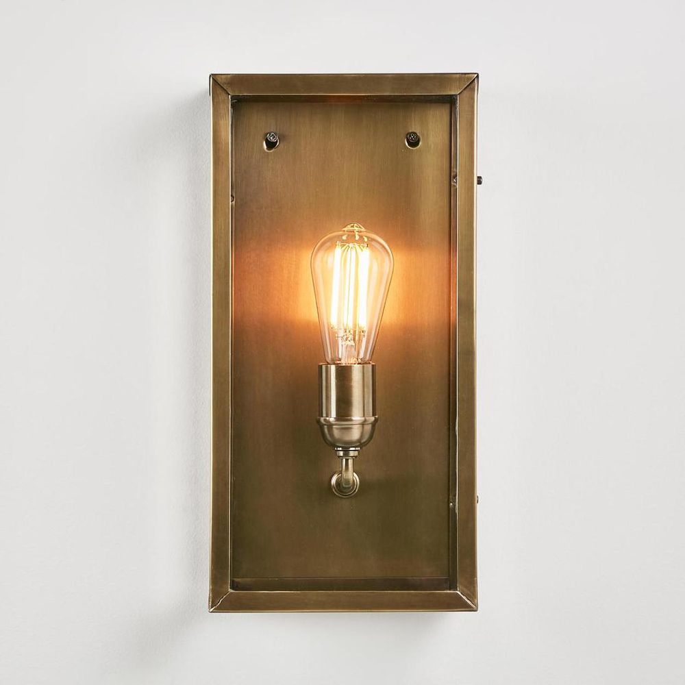 Goodman Outdoor Lantern Wall Lamp Antique Brass - ELPIM51693AB