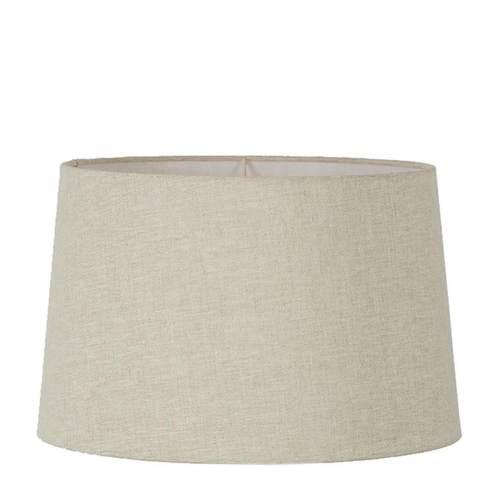 XL Drum Lamp Shade (18x16x10.5 H) - Light Natural Linen - Linen Lamp Shade - ELSZ1816105LLEU