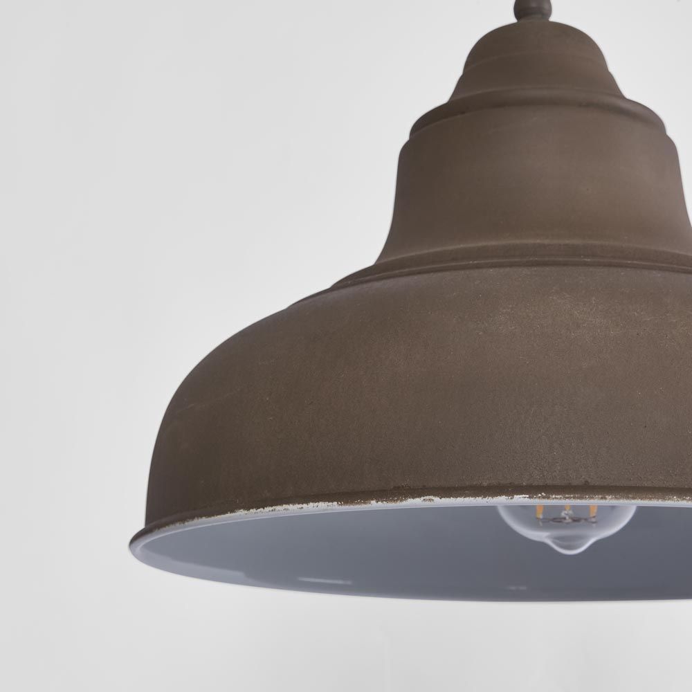 Brasserie 1 Light Pendant Small Rust - ELANK39901RUST