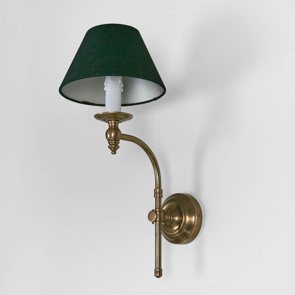 Soho Curved 1 Light Sconce Base Antique Brass - ELPIM50002AB