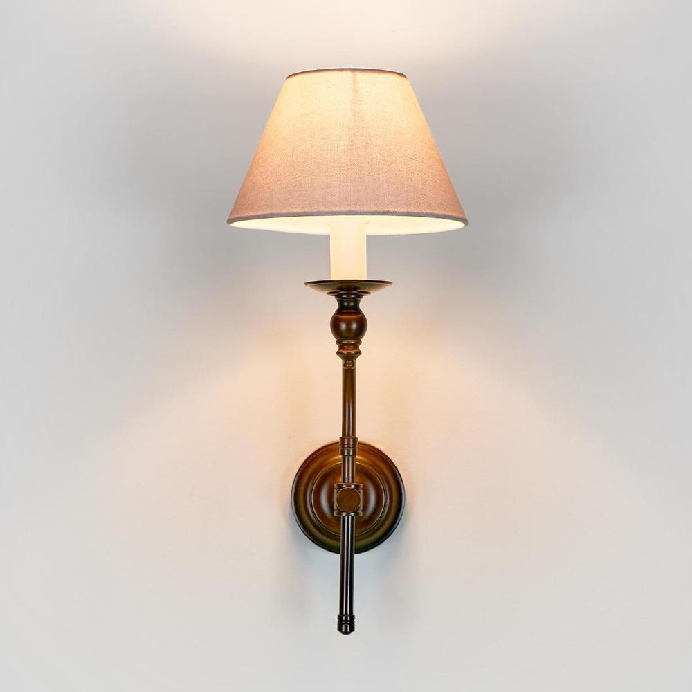 Soho Curved 1 Light Sconce Base Bronze - ELPIM50002FLBR