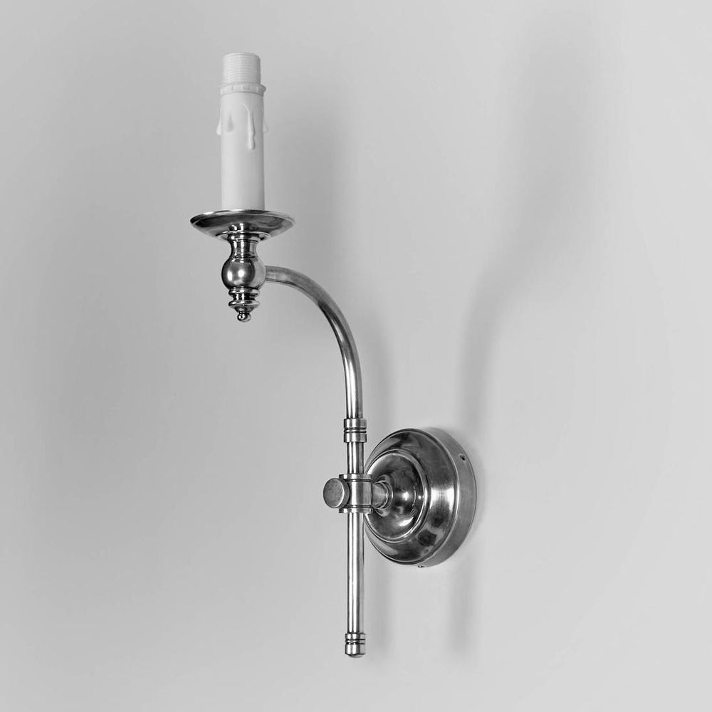 Soho Curved 1 Light Sconce Base Shiny Nickel - ELPIM50002SN