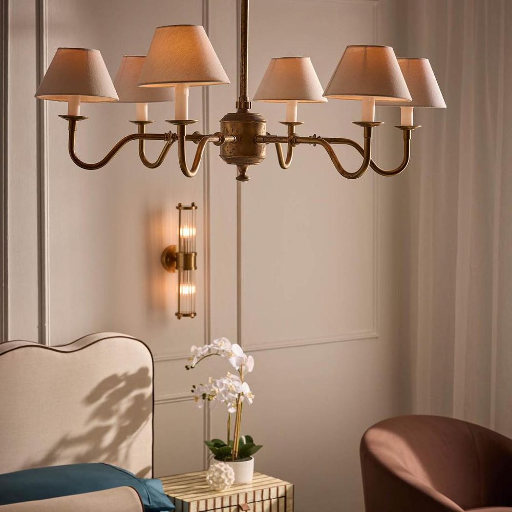 Prescot 6 Light Chandelier Base Dark Bronze - ELPIM50727COP