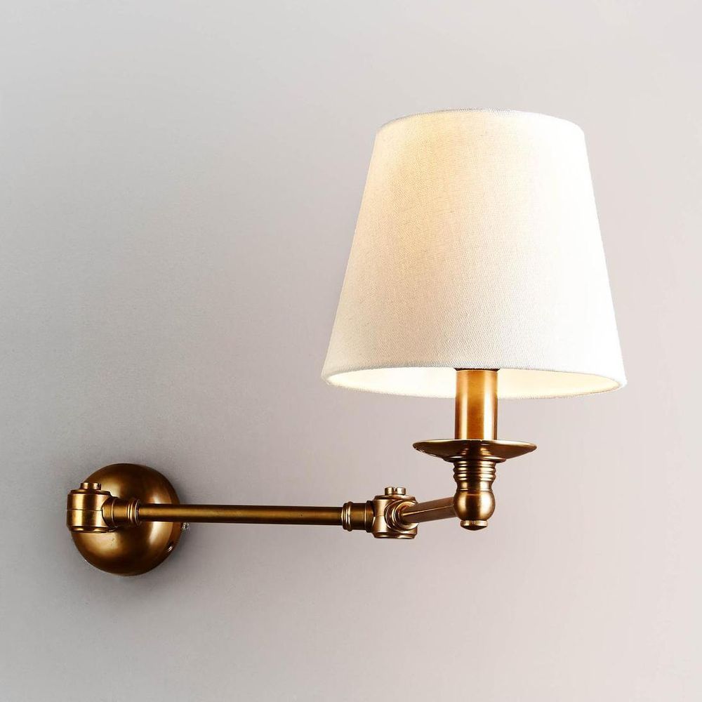 Portland 1 Light 1 Light Swing Arm Sconce Base Brass - ELPIM50764AB
