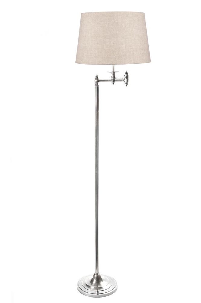 Macleay Floor Lamp Base Only - Antique Silver - ELPIM57544AS