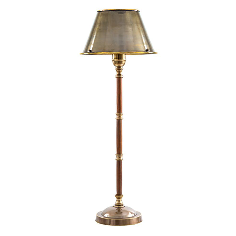 Delaware Table Lamp Antique Brass And Dark Wood - ELPIM58470AB