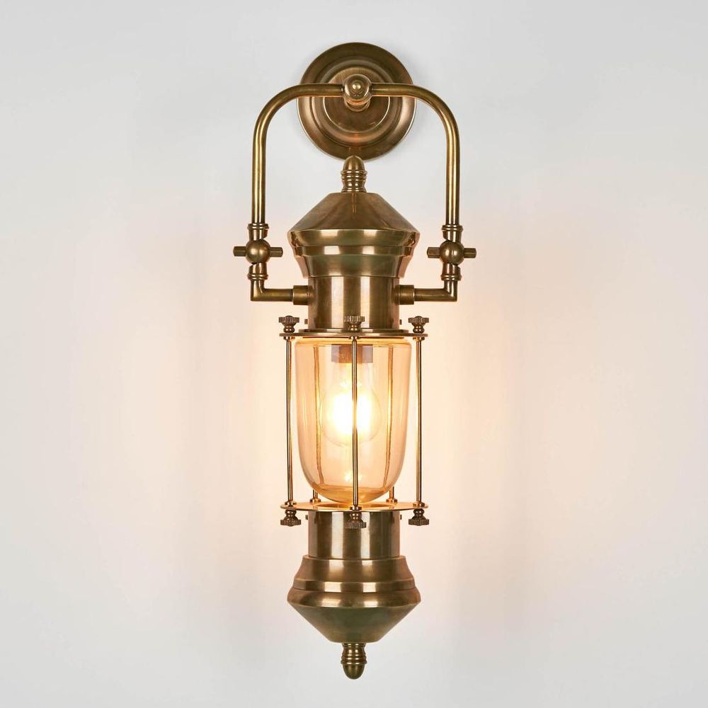 Lisbon Outdoor Ship Lantern Antique Brass - ELPIM59951AB