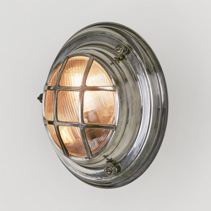 Jervis Outdoor Porthole Wall Light Silver - ELPIM59986AS