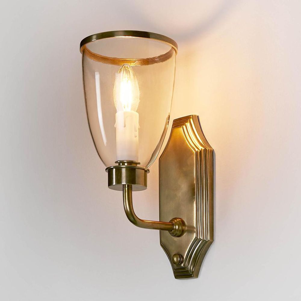 Westbrook 1 Light Sconce Brass With Glass Shade - ELPIM85350AB