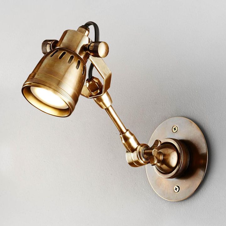 Seattle Long Arm Wall Light Brass - ELPIM59979AB