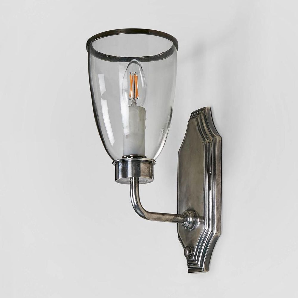 Westbrook 1 Light Sconce Silver With Glass Shade - ELPIM85350AS