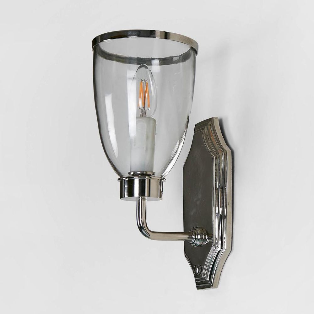 Westbrook 1 Light Sconce Nickel With Glass Shade - ELPIM85350SN