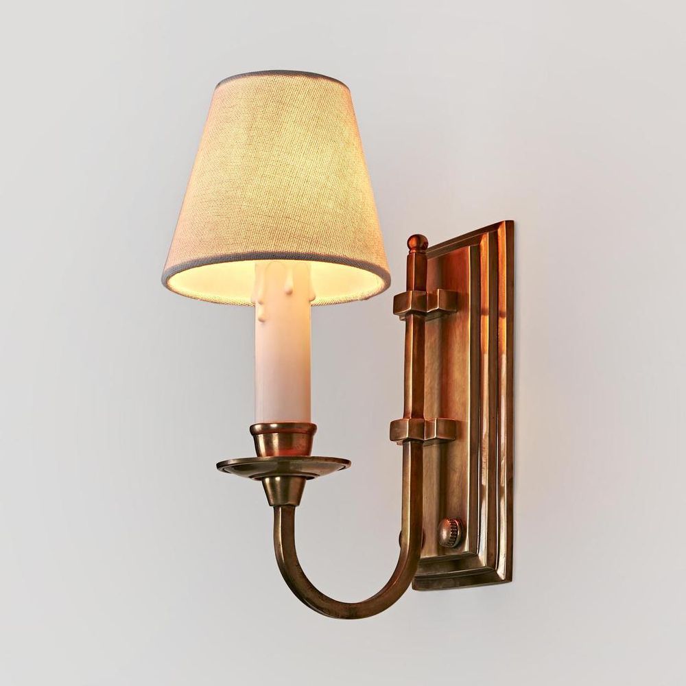East Borne 1 Light Sconce Base Antique Brass - ELPIM901AB
