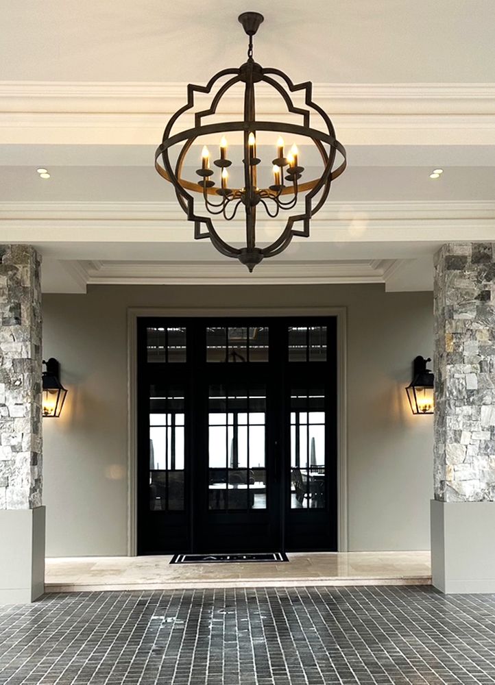 Hyatt Large Pendant Light Brown Steel - ELZR74304XL