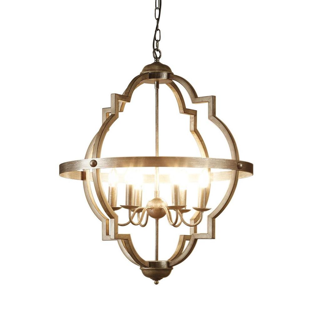 Hyatt Large Pendant Light Brown Steel - ELZR74304XL