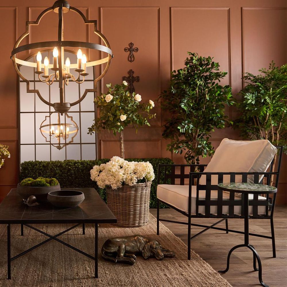 Hyatt Large Pendant Light Brown Steel - ELZR74304XL