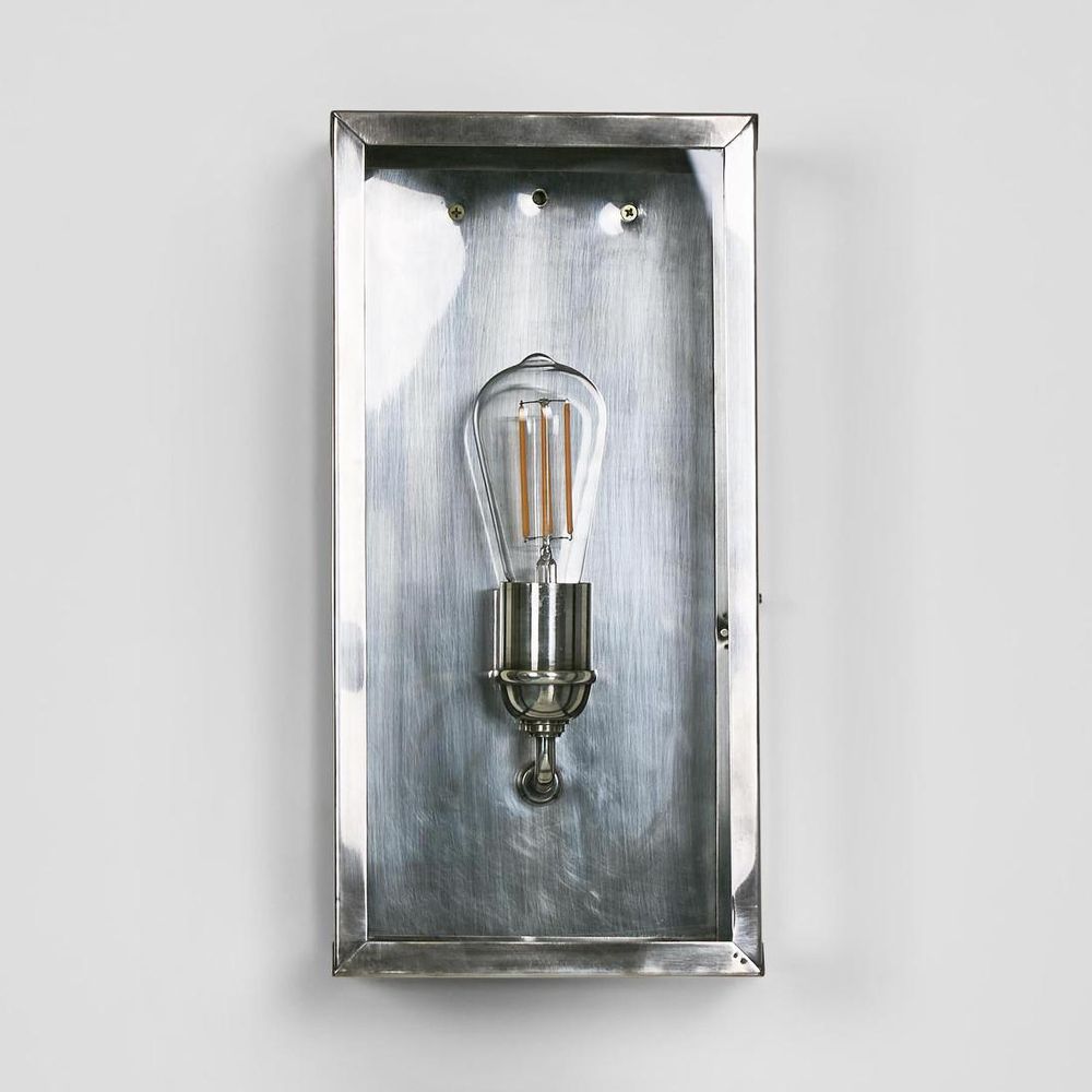 Goodman Outdoor Lantern Wall Lamp Antique Silver - ELPIM51693AS
