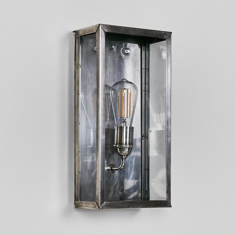 Goodman Outdoor Lantern Wall Lamp Antique Silver - ELPIM51693AS