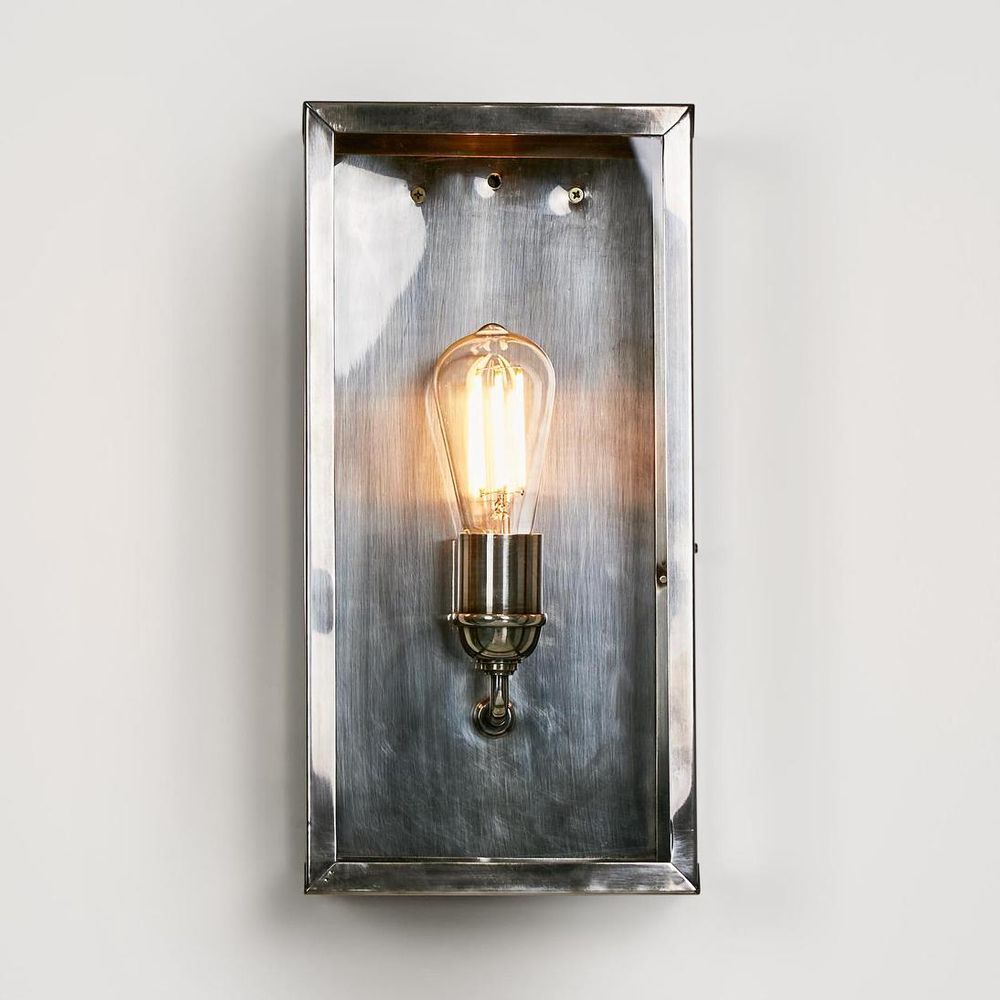 Goodman Outdoor Lantern Wall Lamp Antique Silver - ELPIM51693AS