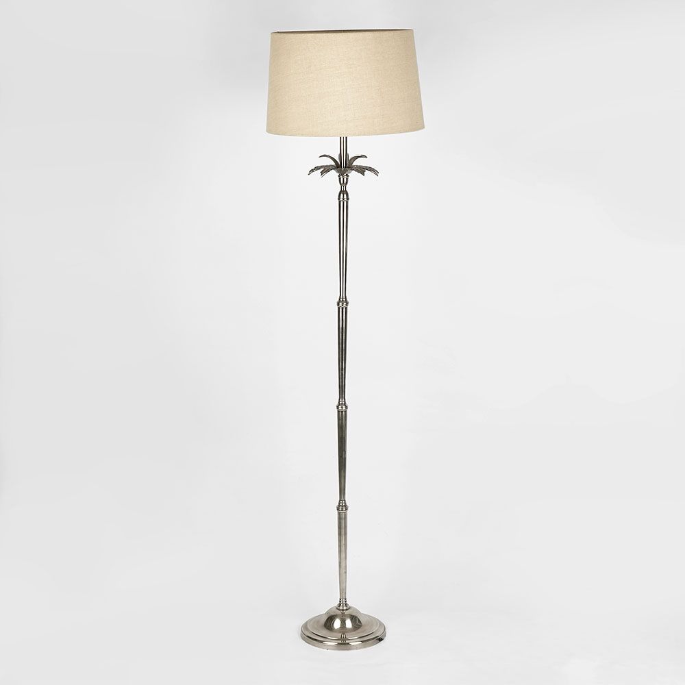 Casablanca 1 Light Floor Lamp Base Antique Silver - ELANK58785FLAS