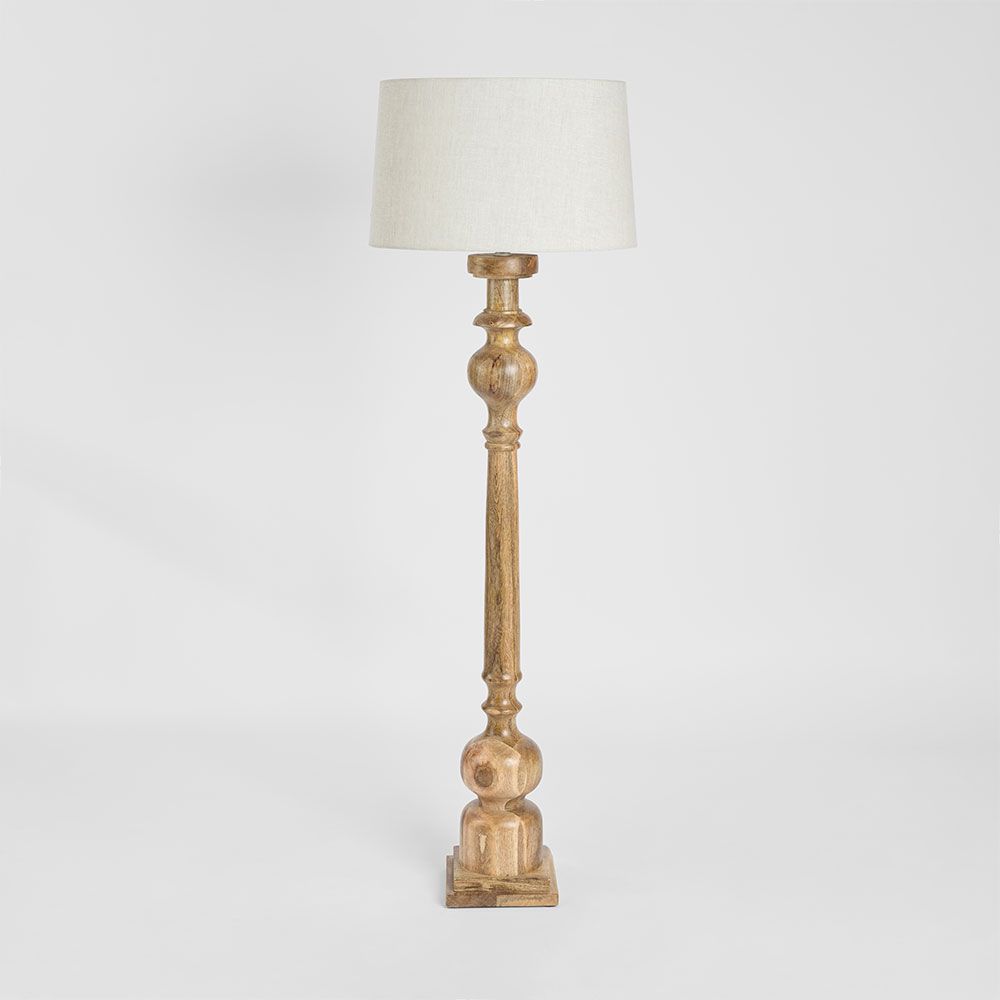 Rook Large Pillar Floor Lamp Light Natural Base Only - ZAF12060A