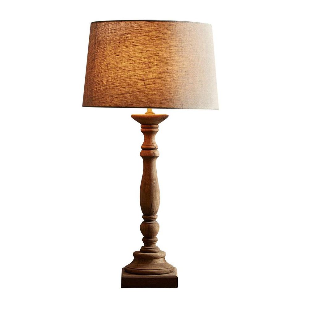 Candela Small Table Lamp Dark Natural Base Only - ZAF14129A