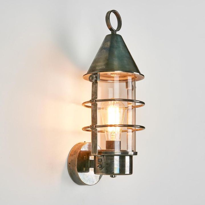 Eastwood Exterior Wall Light Silver Brass - ELPIM30677AS