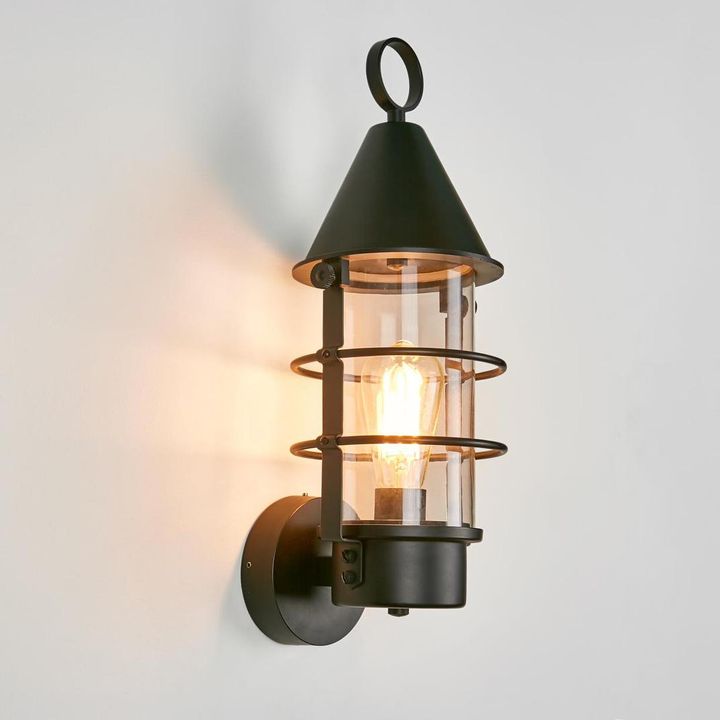 Eastwood Exterior Wall Light Black Brass - ELPIM30677BLK