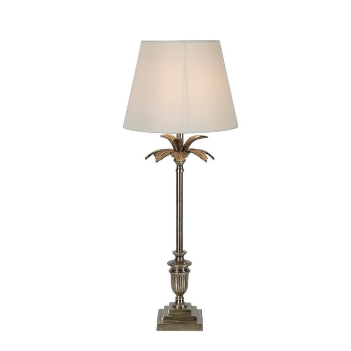 Palm Springs Table Lamp Antique Silver Aluminium - ELHK2101