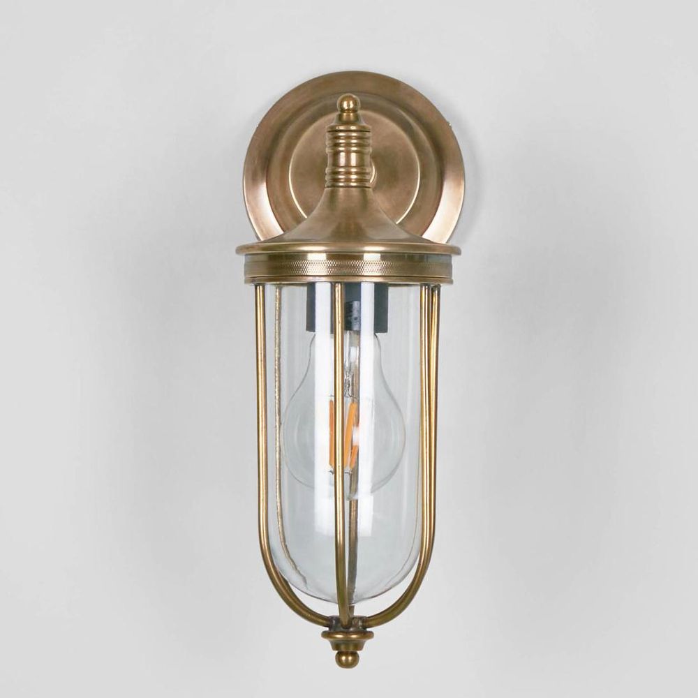 Noosa Exterior Wall Light Antique Brass - ELPIM59837AB