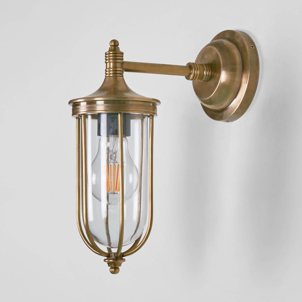 Noosa Exterior Wall Light Antique Brass - ELPIM59837AB