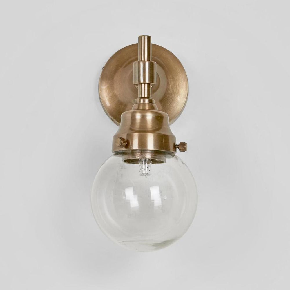 Iceberg Exterior Wall Light Antique Brass Glass - ELPIM52100AB
