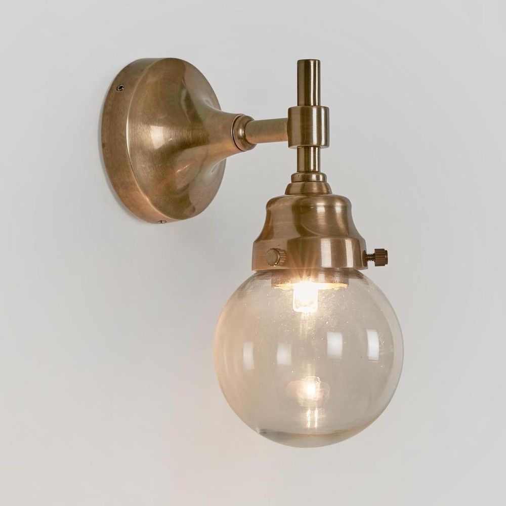 Iceberg Exterior Wall Light Antique Brass Glass - ELPIM52100AB