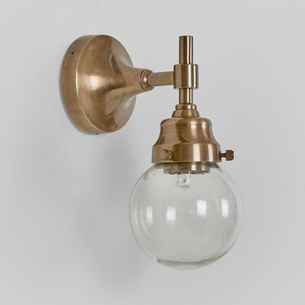 Iceberg Exterior Wall Light Antique Brass Glass - ELPIM52100AB