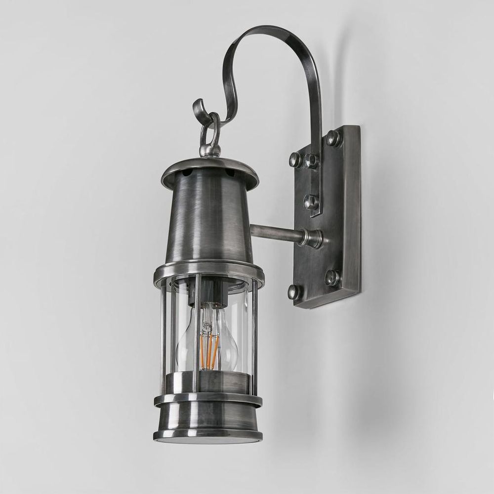 Liberty Exterior Wall Light Antique Silver Brass - ELPIM51296AS