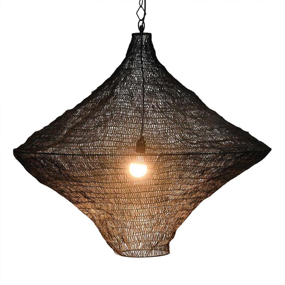 Metropolitan Pendant Light H850mm Black Aluminium - ELMA15858