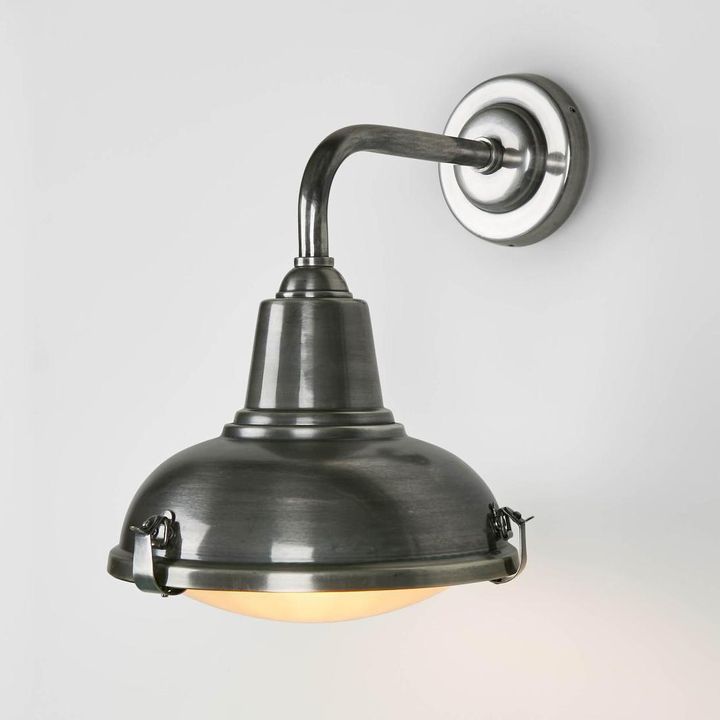 Catalina Exterior Wall Light Antique Silver Brass - ELPIM31328AS