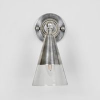 Otto Wall Sconce Antique Silver Brass / Glass - ELPIM31376GLAAS
