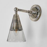 Otto Wall Sconce Antique Silver Brass / Glass - ELPIM31376GLAAS