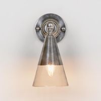 Otto Wall Sconce Antique Silver Brass / Glass - ELPIM31376GLAAS