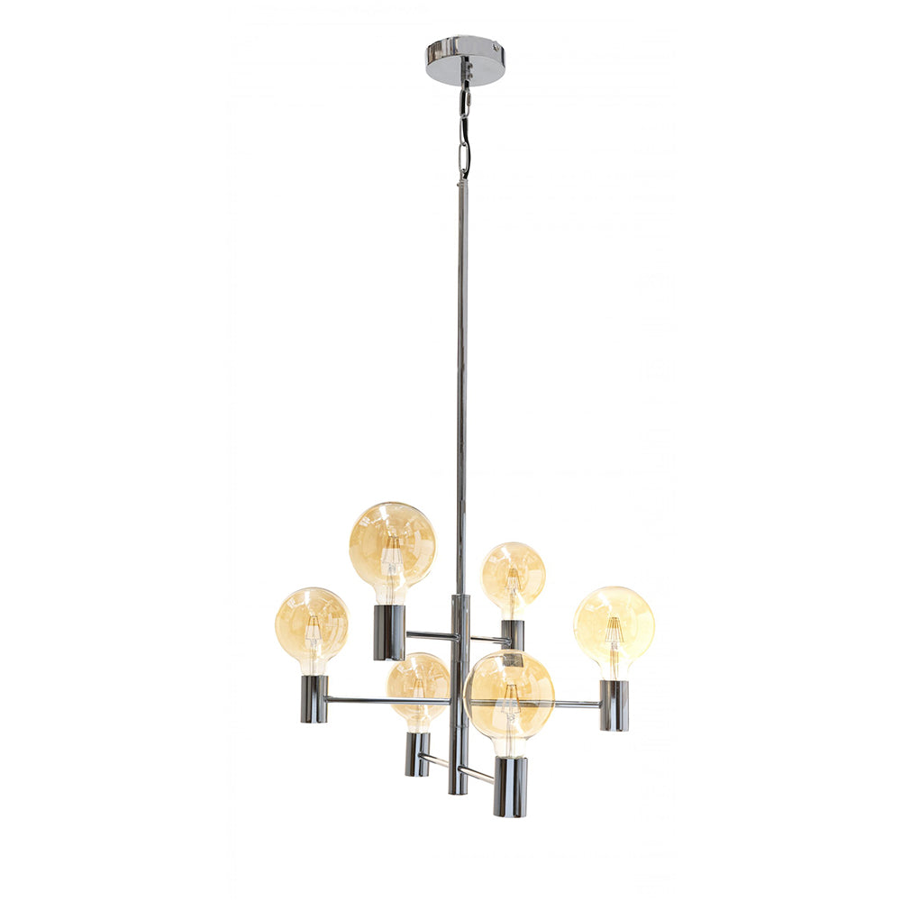 Buy Pendant Lights Australia Fiorentino Lighting - LARRY 6 Light Pendant Chrome