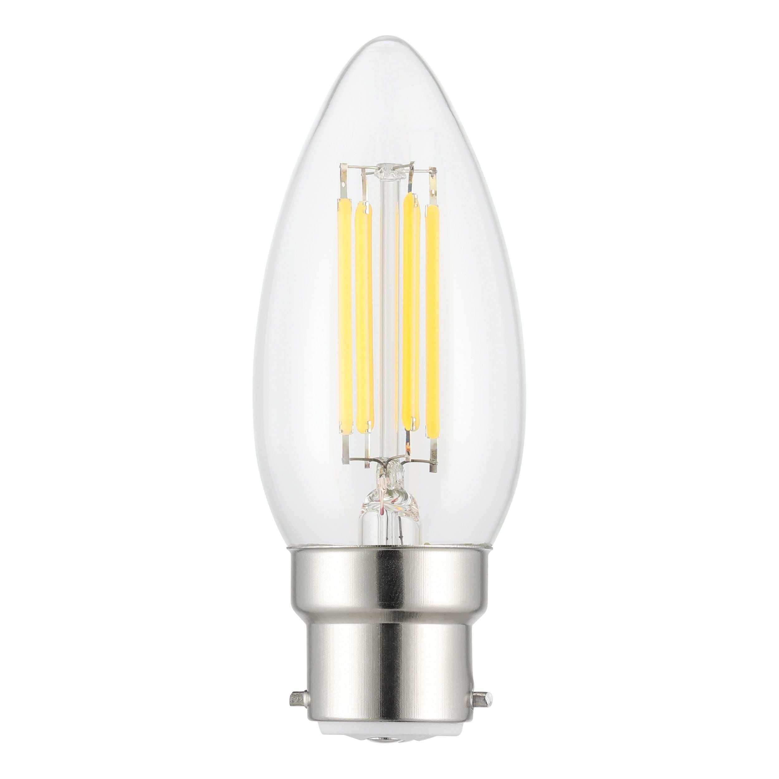 Filament Candle Clear Globe 4W B22 Dimmable 3000K - 206437