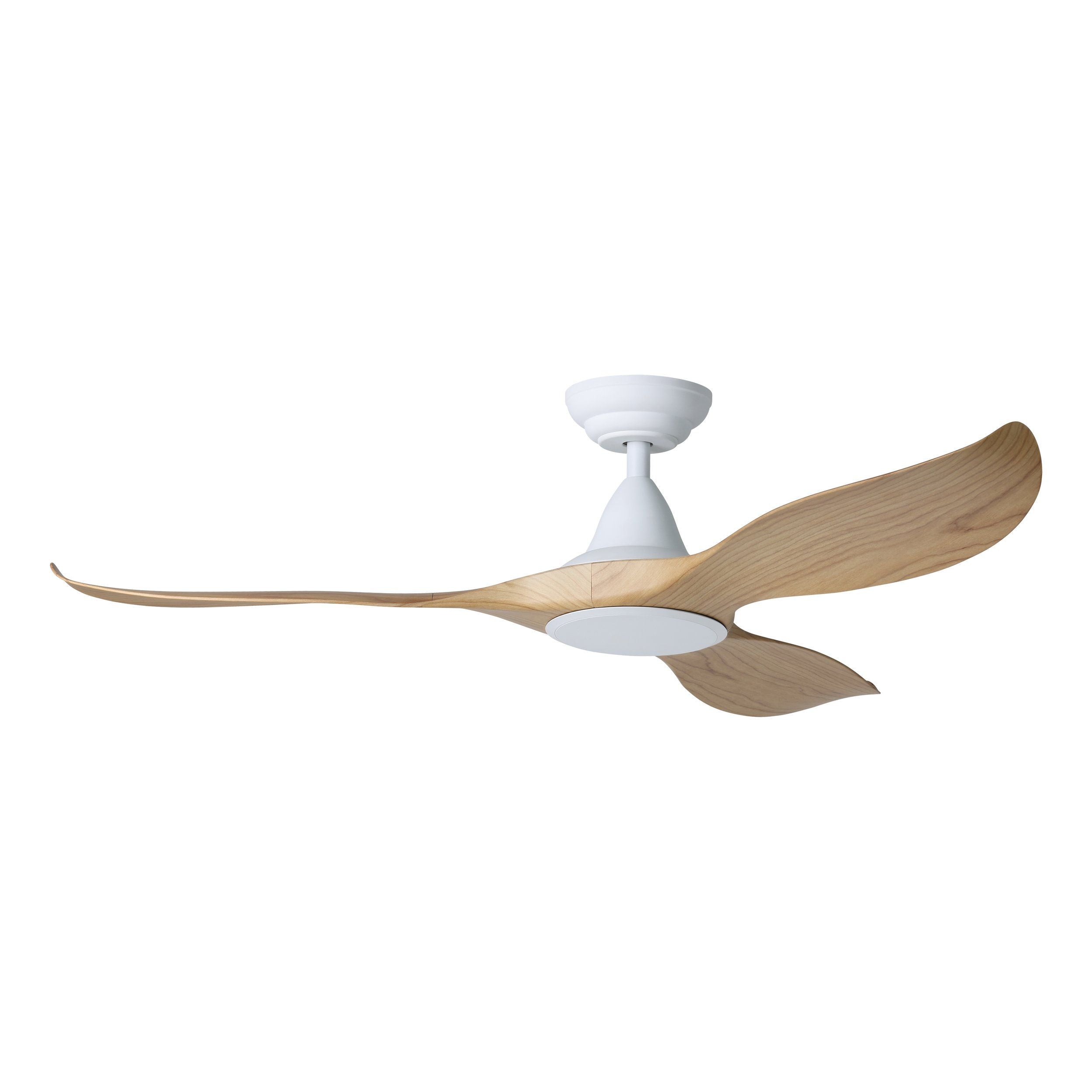 Noosa DC Ceiling Fan 52" Matte White & Blackbutt Blade With Remote - 20684716