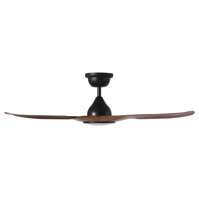 Tahiti DC Ceiling Fan with LED Light 52" 40W 3CCT Matt Black & New Teak - 20801807