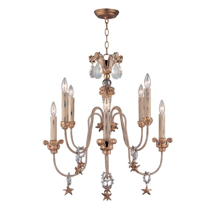 Mignon 8 Light Chandelier Gold & Silver - FB-MIGNON8